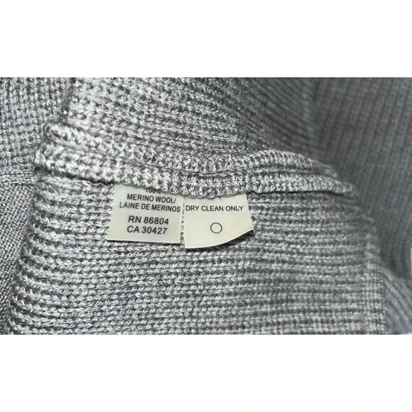 Women's Magaschoni Gray Merino Wool Cardigan Sweater Size M L? - Picture 8 of 8